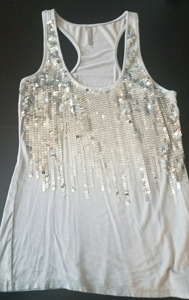 Sparkly gray tank